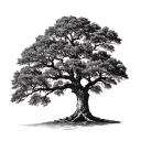 Live Oak Tree tattoo design idea