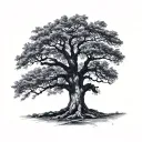 Live Oak Tree tattoo design idea