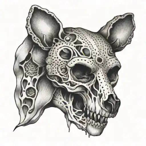 Bear skull tattoo design idea