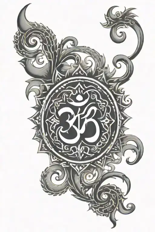 mrutunjaya mantra 'Ohm name' tattoo design idea
