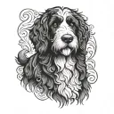Bernedoodle tattoo design idea