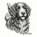 Bernedoodle tattoo design idea