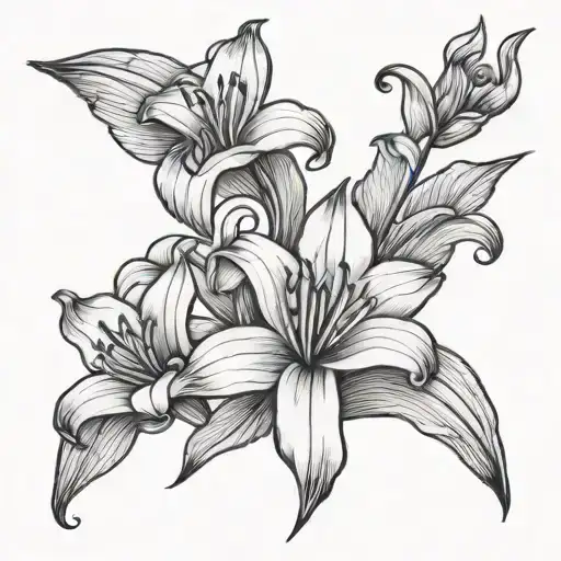 Persepolis lily for the distance tattoo design idea