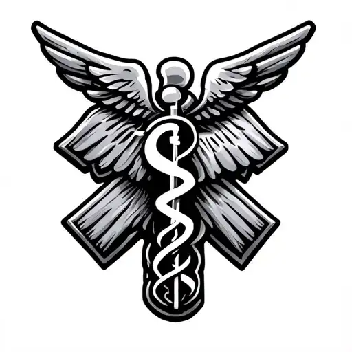 Combat Medic badge tattoo design idea