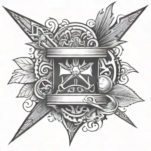 cocaine and razor blade tattoo design idea