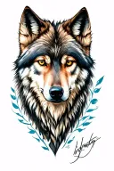 Wolf tattoo design idea
