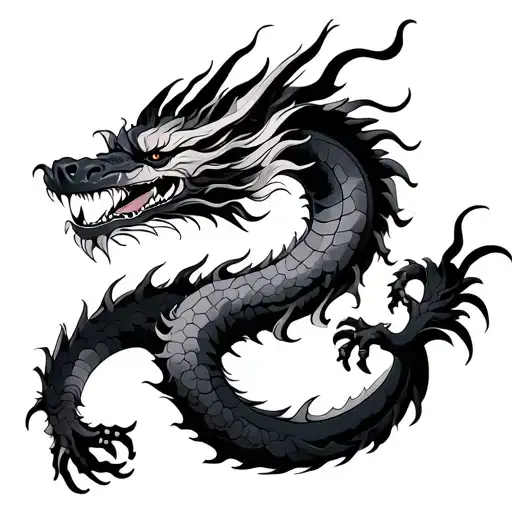 Korean Dragon tattoo design idea