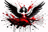 angel falling tattoo design idea