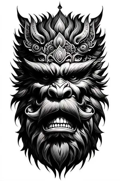 Narasimha tattoo design idea