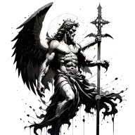 st michael tattoo design idea