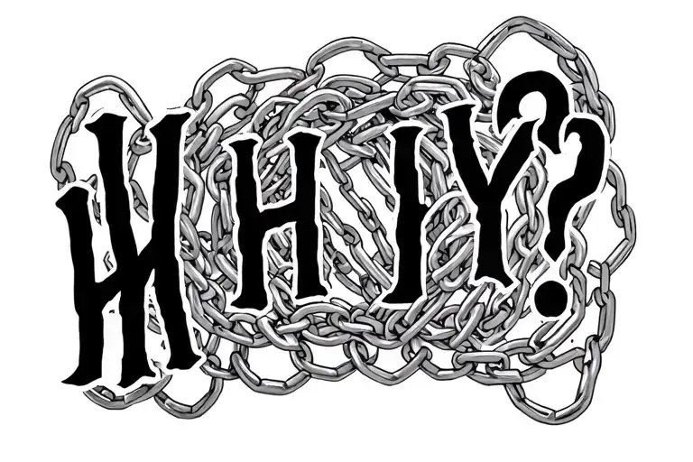 Doubt, Twenty One Pilots, Chains, Swirls, Overcoming Depression, Drowning, Self-Doubt, Hatred, Why?, Soulless tattoo design idea