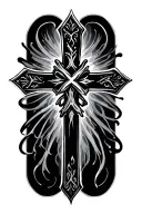 double cross tattoo design idea
