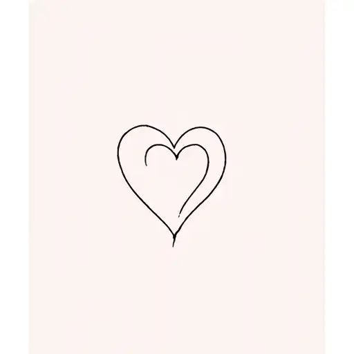 heart existing outside of body simple tattoo design idea