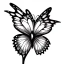 Evelyn Mae Heart Rainbow Butterfly Infinity Pettie Fancy font Pastal coloursWhimsical Delicate  tattoo design idea