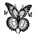 Evelyn Mae Heart Rainbow Butterfly Infinity Pettie Fancy font Pastal coloursWhimsical Delicate  tattoo design idea