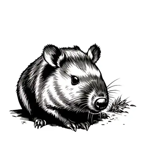 wombat tattoo design idea