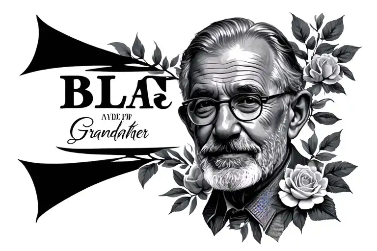 memorial for grandfather  tattoo design idea