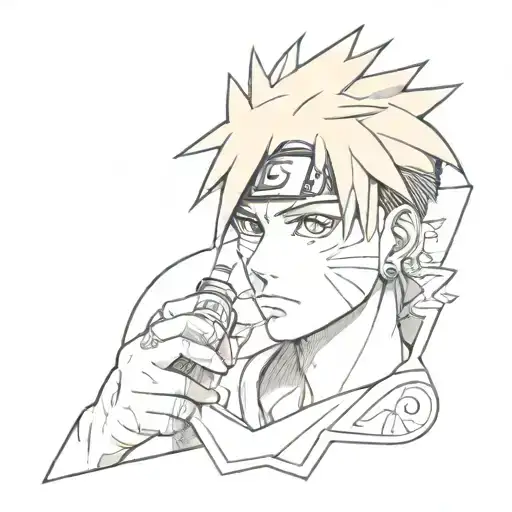 Naruto inspired tattoo featuring juice wrld tattoo design idea