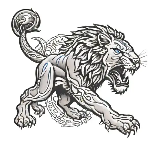 Detroit lions tattoo design idea