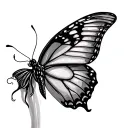 butterfly fading tattoo design idea