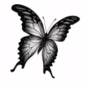 butterfly fading tattoo design idea