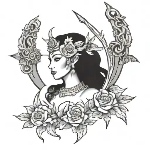 ruffa, Sagittarius, brave, faith tattoo design idea