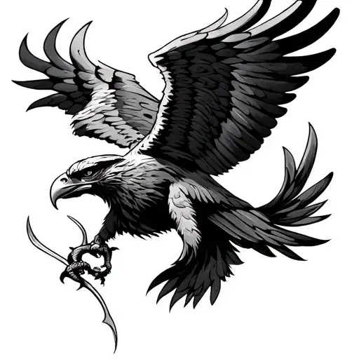 double -headed eagle tattoo design idea