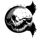 Something that's a mix of iconic things that represent the 2 bands Bad Omens and Twenty One Pilots tattoo design idea