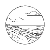 ocean scene patch work tattoo design idea