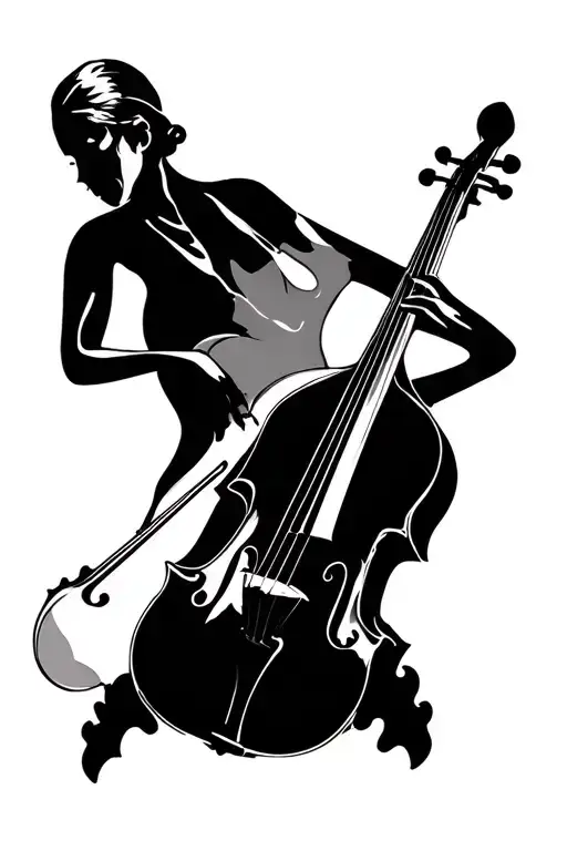 cello tattoo design idea