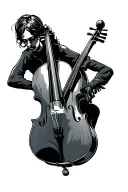 cello tattoo design idea