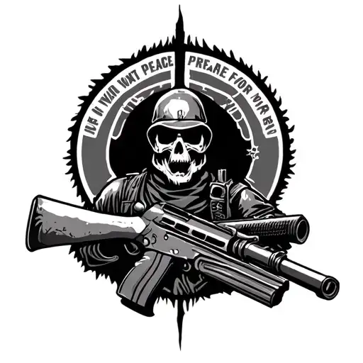 If You Want Peace, Prepare for War tattoo design idea