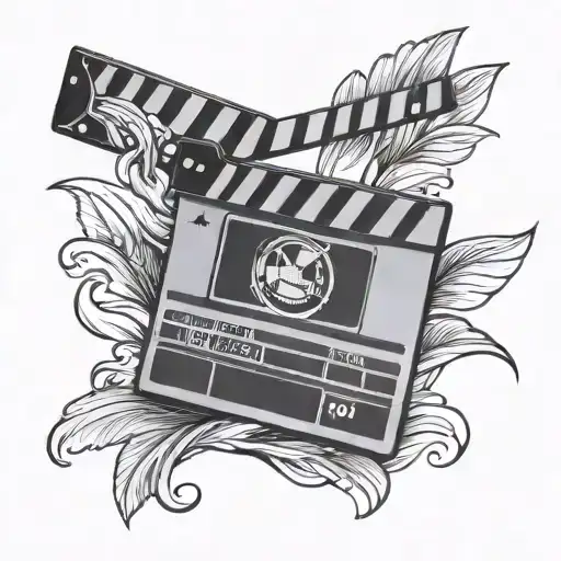 clapperboard tattoo design idea