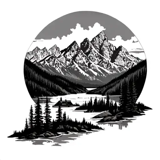 Grand Tetons tattoo design idea