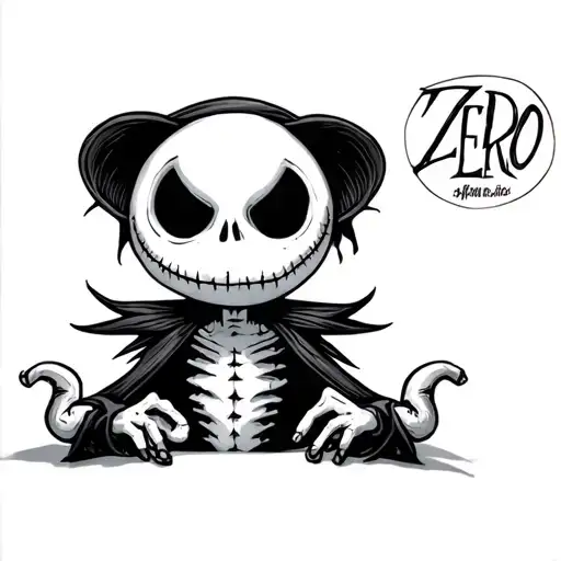 zero from jack skellington tattoo design idea