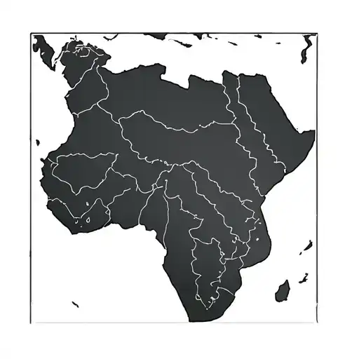 ethiopian map representing tattoo design idea