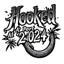 "Hooked At Port A2024" "Hooked At Port A2024" hook in skin opening tattoo design idea