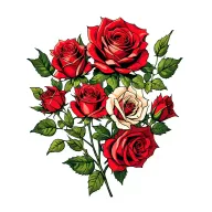 multiple roses tattoo design idea