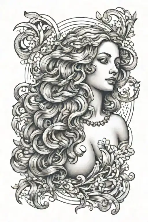 birth of Venus tattoo design idea