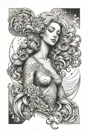 birth of Venus tattoo design idea