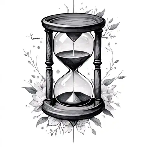 this too shall pass hourglass tat tattoo design idea