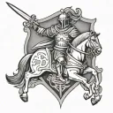 Ancient crusader tattoo design idea