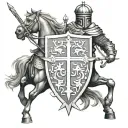 Ancient crusader tattoo design idea