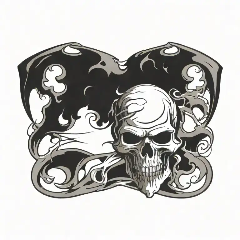 harley davidson bar tattoo design idea