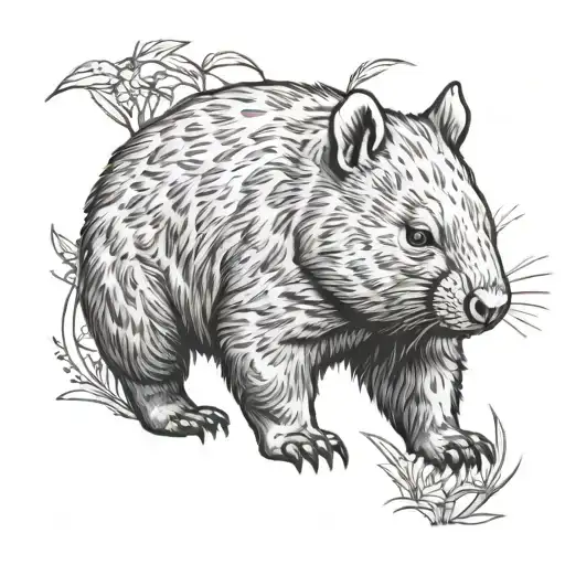 Wombat tattoo design idea