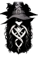 Witch knot inside tattoo design idea