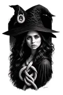 Witch knot inside tattoo design idea