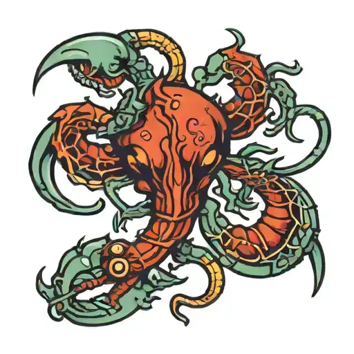 Scorpio Taurus and Scorpio zodiac symbol tattoo design idea