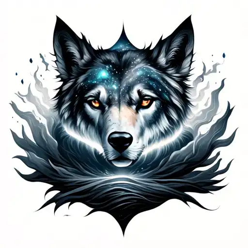 Aurora borealis tattoo design idea