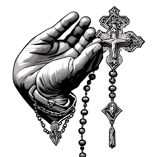 371+ Rosary And Praying Hands Tattoo Ideas - BlackInk AI